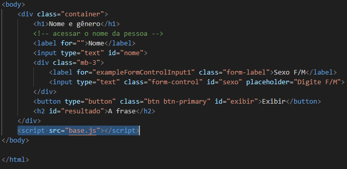 Adicionando o arquivo JavaScript